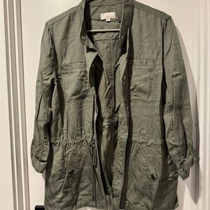LOFT Olive Green Military Utility Jacket